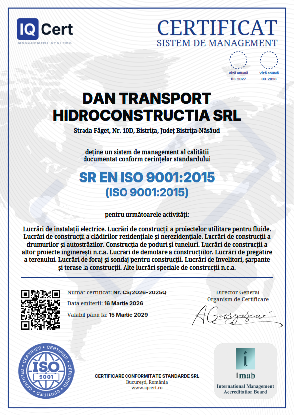 certificat iso 9001 dan transport hidroconstructia 001